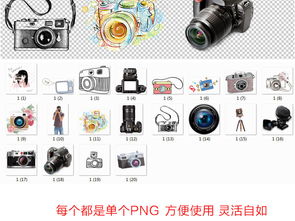 数码相机广告设计 精选PNG素材下载指南